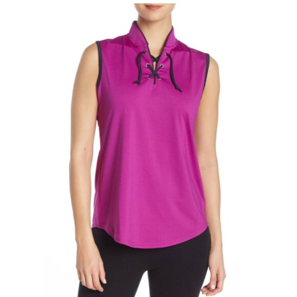 JOFIT Reflex Sleeveless Lace up Activewear Polo Shirt - Picture 1 of 8